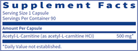 Acetyl-L-Carnitine (500 mg) by Klaire Labs/SFI Health