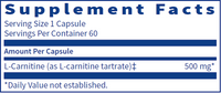 L-Carnitine Tartrate by Klaire Labs/SFI Health