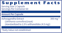 Ashwagandha Extract 60 Caps by Klaire Labs by Klaire Labs/SFI Health