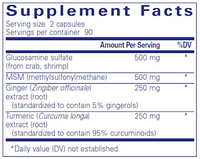 Glucosamine MSM w/Joint Comfort 180vcaps by Pure Encapsulations