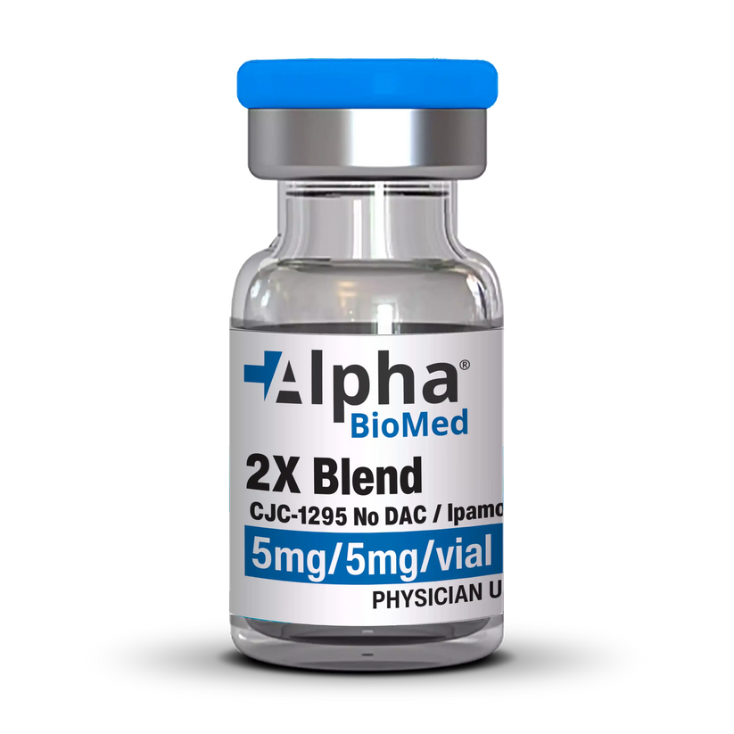 2X Blend CJC-1295 No DAC (5mg) / Ipamorelin (5mg) by Living Well Today International