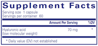 Hyaluronic Acid 70 mg 60 vcaps by Pure Encapsulations