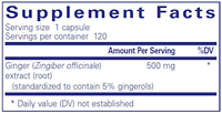 Ginger extract 120 vegcaps by Pure Encapsulations