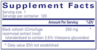 Black Cohosh 2.5 250 mg 120 caps by Pure Encapsulations