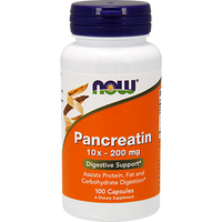 Pancreatin 10X-200 mg 100 caps by NOW
