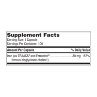 Iron Chelate (30 mg) by Klaire Labs/SFI Health