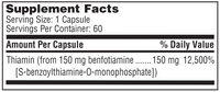 Benfotiamine 60 Caps by Klaire Labs by Klaire Labs/SFI Health