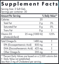 Ultimate Omega-D3 Sport 60 softgels by Nordic Naturals