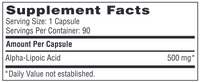 Alpha-Lipoic Acid (500 mg) by Klaire Labs/SFI Health