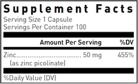 Zinc Picolinate — 50 mg — 100 Capsules