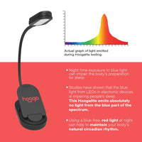 Red Clip-On Book Light by Hooga Health