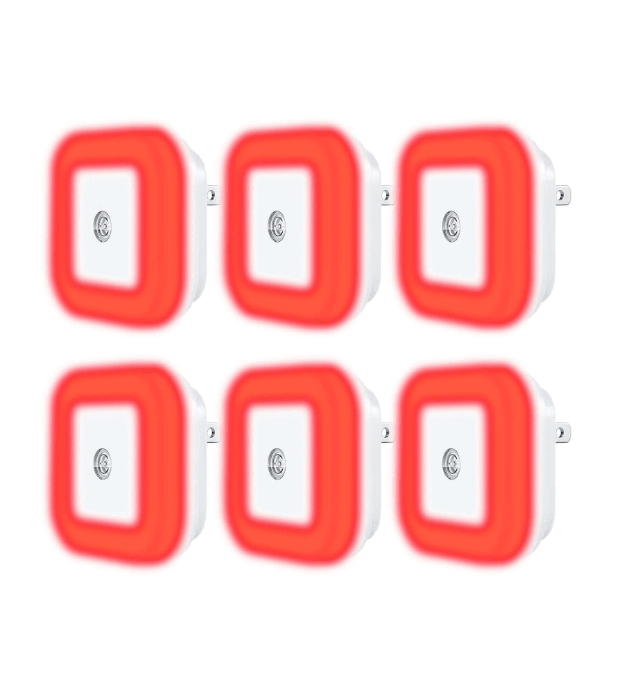 Red Plug-in Night Lights (6pk) by Hooga Health