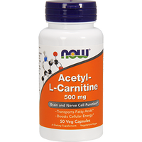 Acetyl-L Carnitine 500mg 50 vcaps by NOW