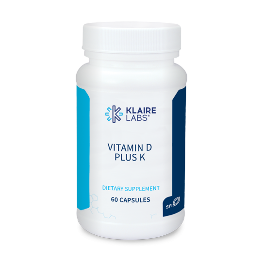 Vitamin D Plus K 60 capsules by Klaire Labs